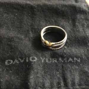 Preloved David Yurman ring x crossover with 18k